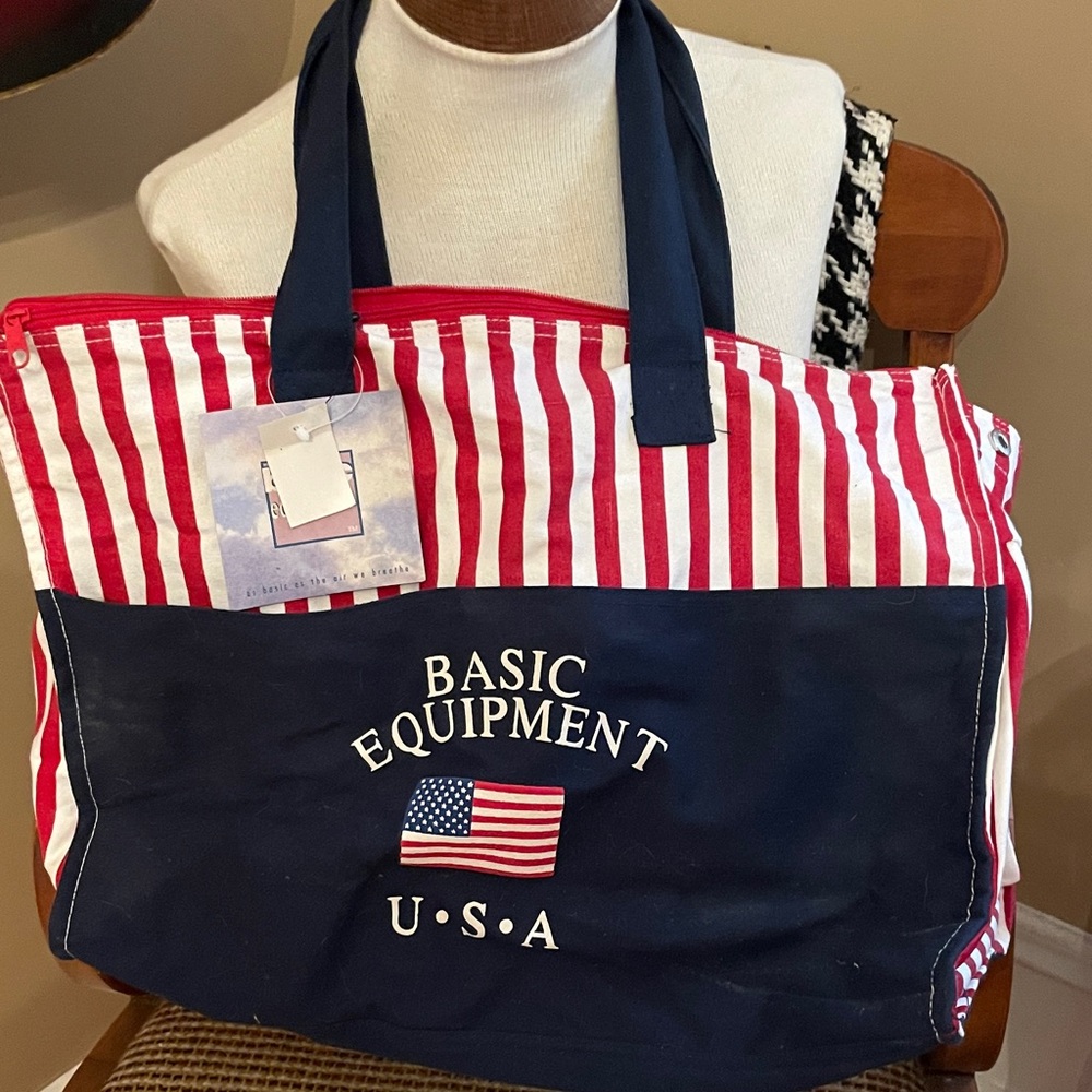 Equipment USA Red and Blue Tote Bag